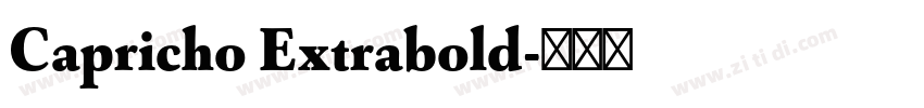 Capricho Extrabold字体转换